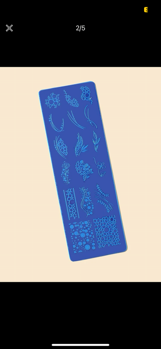 Bubbles Nail Stamping Plate